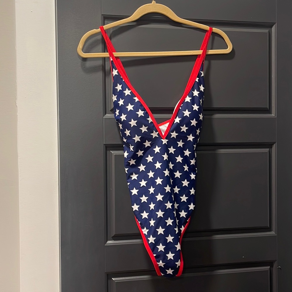 American flag one piece swim